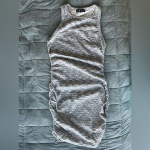 Grey body con mini dress